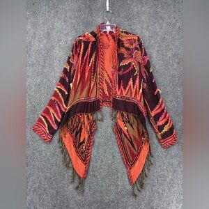 Sivana Colorful Boho Fringe Cardigan Sweater Wrap Hippie Artsy Festival One Size
